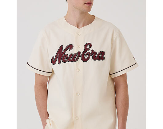 Triko New Era - Branded Straight Hem Jersey - Off White