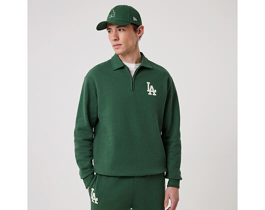 Mikina New Era - MLB Quarter Zip - LA Dodgers - Cilantro Green