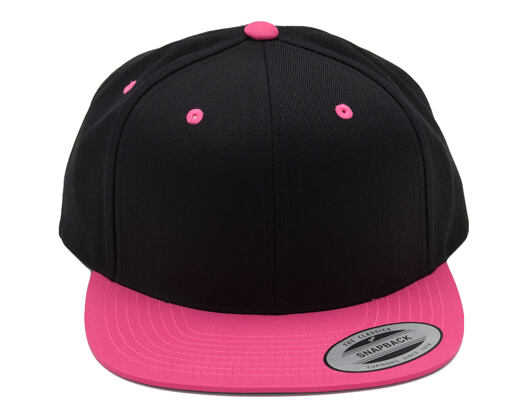 Kšiltovka Yupoong Classic Snapback 2-Tone Black / Neonpink