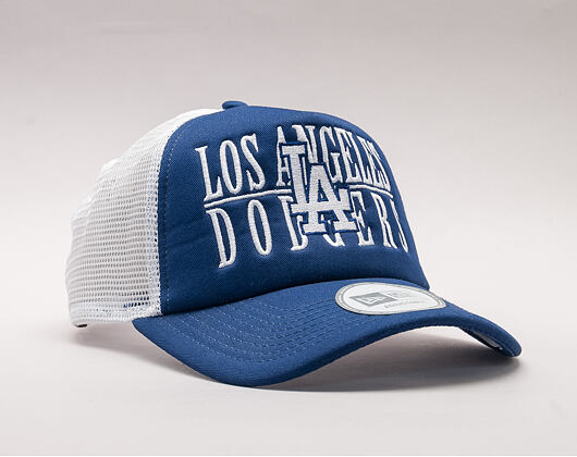 Kšiltovka New Era Trucker Word Stack Los Angeles Dodgers Dark Royal/Gray Snapback