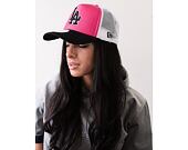 Kšiltovka New Era Front On Los Angeles Dodgers Trucker Pink/White/Black Snapback