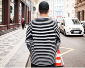 Triko s Dlouhým Rukávem HUF Thrasher Stripe Black