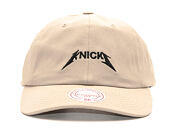 Kšiltovka Mitchell & Ness Rock Font Dad Hat New York Knicks Khaki Strapback