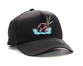 Kšiltovka Pink Dolphin Souvenir Satin Structured Black Snapback