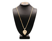 Pozlacený Řetízek na krk King Ice The 14K Gold Faceted Lion from Fox´s Empire