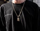 Pozlacený Řetízek na krk King Ice 14K Gold Jesus Piece Neklace Medium