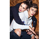 Mikina S Kapucí Champion Hooded Sweatshirt Classic Logo Grey 215210