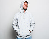 Mikina S Kapucí Champion Hooded Mini Logo All Over Print Sweatshirt Grey