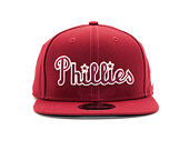Kšiltovka New Era Classic Script Philadelphia Phillies 9FIFTY Cardinal Snapback
