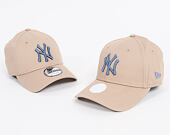 Dámská Kšiltovka New Era League Essential New York Yankees 9FORTY Camel/Slate Strapback