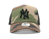 Dámská Kšiltovka New Era Camo Team Aframe Trucker New York Yankees 9FORTY Woodland Camo Snapback