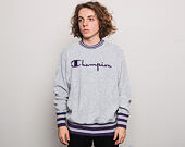 Mikina Champion Crewneck Sweatshirt Classic Logo Grey/Purple
