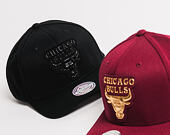 Kšiltovka Mitchell & Ness Metallic Logo Chicago Bulls Black Snapback