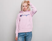 Dámská Mikina Champion Hooded Sweatshirt Classic Logo Embroidered Pink