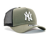 Kšiltovka New Era A Frame Trucker League Essential New York Yankees 9FORTY AFRAME TRUCKER New Olive/