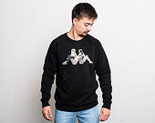 Mikina Kappa Authentic Oiano Crewneck Black/Millitary