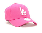 Dámská Kšiltovka New Era 9FORTY Los Angeles Dodgers Essential Pink/White Strapback
