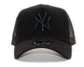 Kšiltovka New Era 9FORTY A-Frame Trucker New York Yankees Essential Jersey Black/Black Snapback