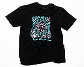 Triko Pink Dolphin Waves Stamp Black
