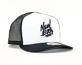Dětská Kšiltovka New Era 9FORTY Trucker Script Child White / Navy Snapback