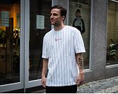 Triko Karl Kani 6030152 Small Signature Pinstripe Tee White/Black