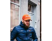 Kšiltovka Mitchell & Ness Pinscript High Crown 110 Burnt Orange / Silver Grey Snapback
