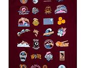 Triko Pink Dolphin Legendary Logos Tee US22111LLCU Maroon