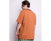 Triko New Era Oversized New York Pinstripe Tee Toffee / Black