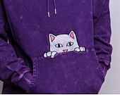 Mikina RIP N DIP Peeking Nermal Embroidered Hoodie RND7011 Purple Mineral Wash