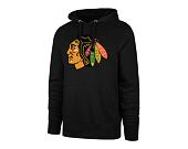 Mikina '47 Brand NHL Chicago Blackhawks Imprint Burnside Hood Jet Black