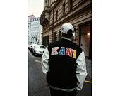 Bunda Karl Kani Og Fake Leather Block College Jacket Black/White