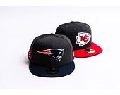 Kšiltovka New Era 59FIFTY NFL Official Team Colors New England Patriots Grey