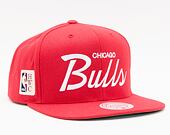Kšiltovka Mitchell & Ness Chicago Bulls Vintage Draft Script Snapback Bulls Red