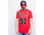 Triko Mitchell & Ness Chicago Bulls Dennis Rodman Name & Number Tee Red
