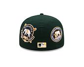 Kšiltovka New Era 59FIFTY Cooperstown Multi WS Patch Oakland Athletics Fitted Dark Green