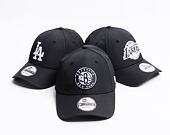 Kšiltovka New Era 9FORTY Black & White Brooklyn Nets Strapback Black