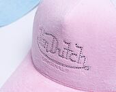Kšiltovka Von Dutch Miami Trucker Velvet  LIGHT PINK/WHITE