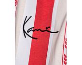 Triko Karl Kani Small Signature Stripe Tee red/cream/white