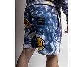 Kraťasy Market Smiley Sun Dye Yellow/Blue Tie-Die