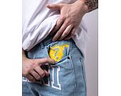 Kraťasy Karl Kani Serif Denim Shorts bleached blue