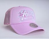 Kšiltovka Mitchell & Ness Philadelphia 76ers Pastel Trucker Snapback HWC Pink