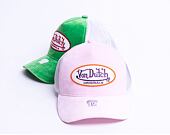 Kšiltovka Von Dutch Kent Trucker Velvet Lt.Pink/White