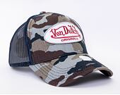 Kšiltovka Von Dutch Boston Trucker Cotton Twill Camo/Navy