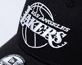 Kšiltovka New Era 9FORTY NBA Essential outline Los Angeles Lakers Strapback Black