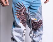 Kalhoty Karl Kani Small Signature Baggy Five Pocket Eagle Denim multicolor