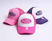 Kšiltovka Von Dutch Boston Trucker Cotton Twill White/Pink