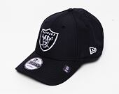 Kšiltovka New Era 9FORTY Black and White Las Vegas Raiders Strapback Black