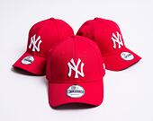 Kšiltovka New Era 9FORTY MLB League Basic New York Yankees Strapback Scarlet / White