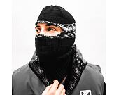 Custom made pletená Balaclava kukla - Black / Cream Storm