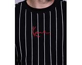 Triko Karl Kani 6030153 Small Signature Pinstripe Tee Black/White
